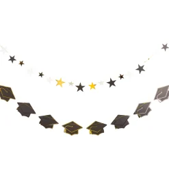 Graduation Caps & Stars Banner Set 5ft