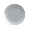 Gray With Gold Rim Plastic Dessert Plates 10ct