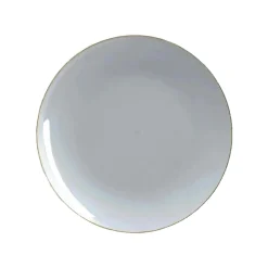 Gray With Gold Rim Plastic Dessert Plates 10ct
