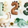 Green Dinosaur Number One Foil Balloon 36in