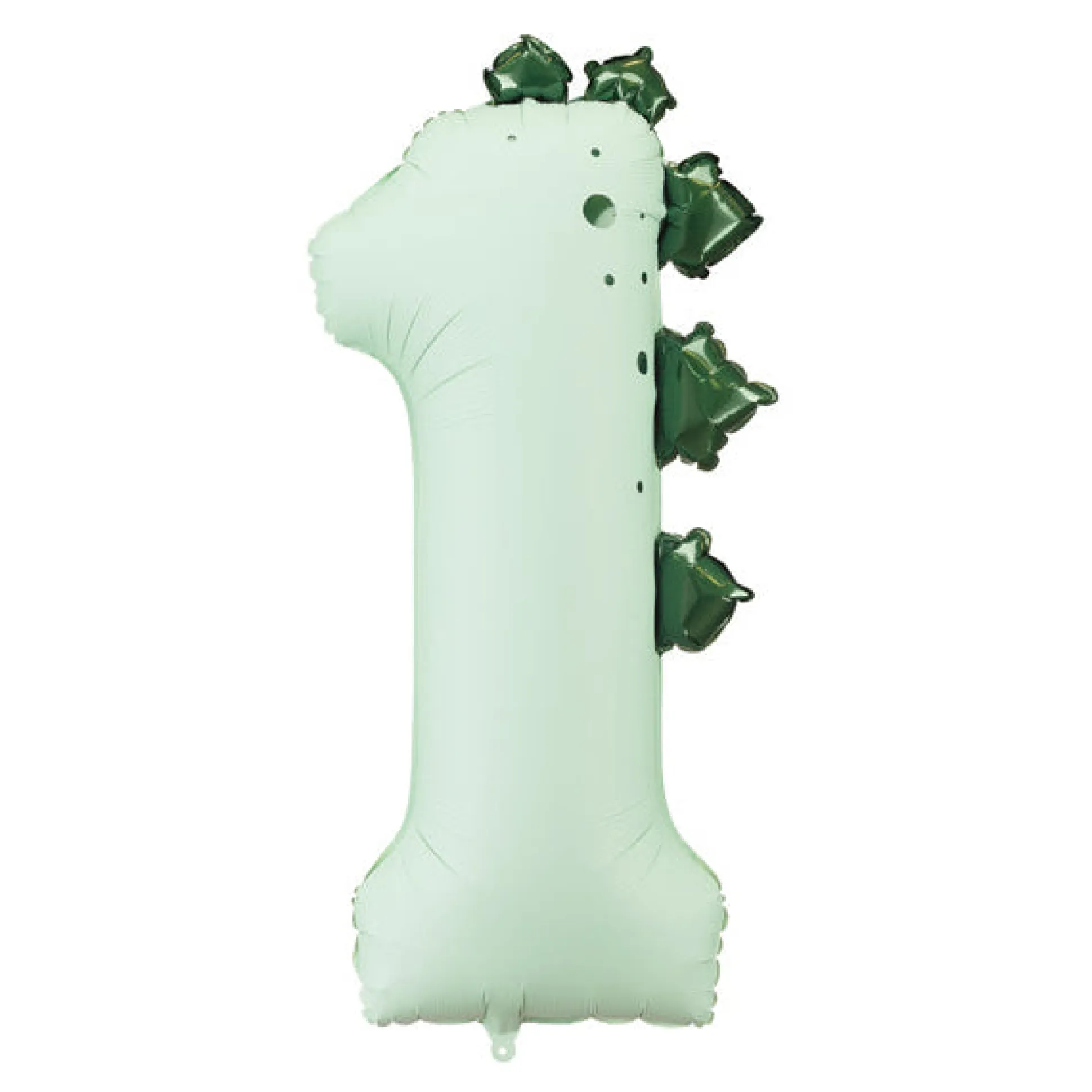 Green Dinosaur Number One Foil Balloon 36in