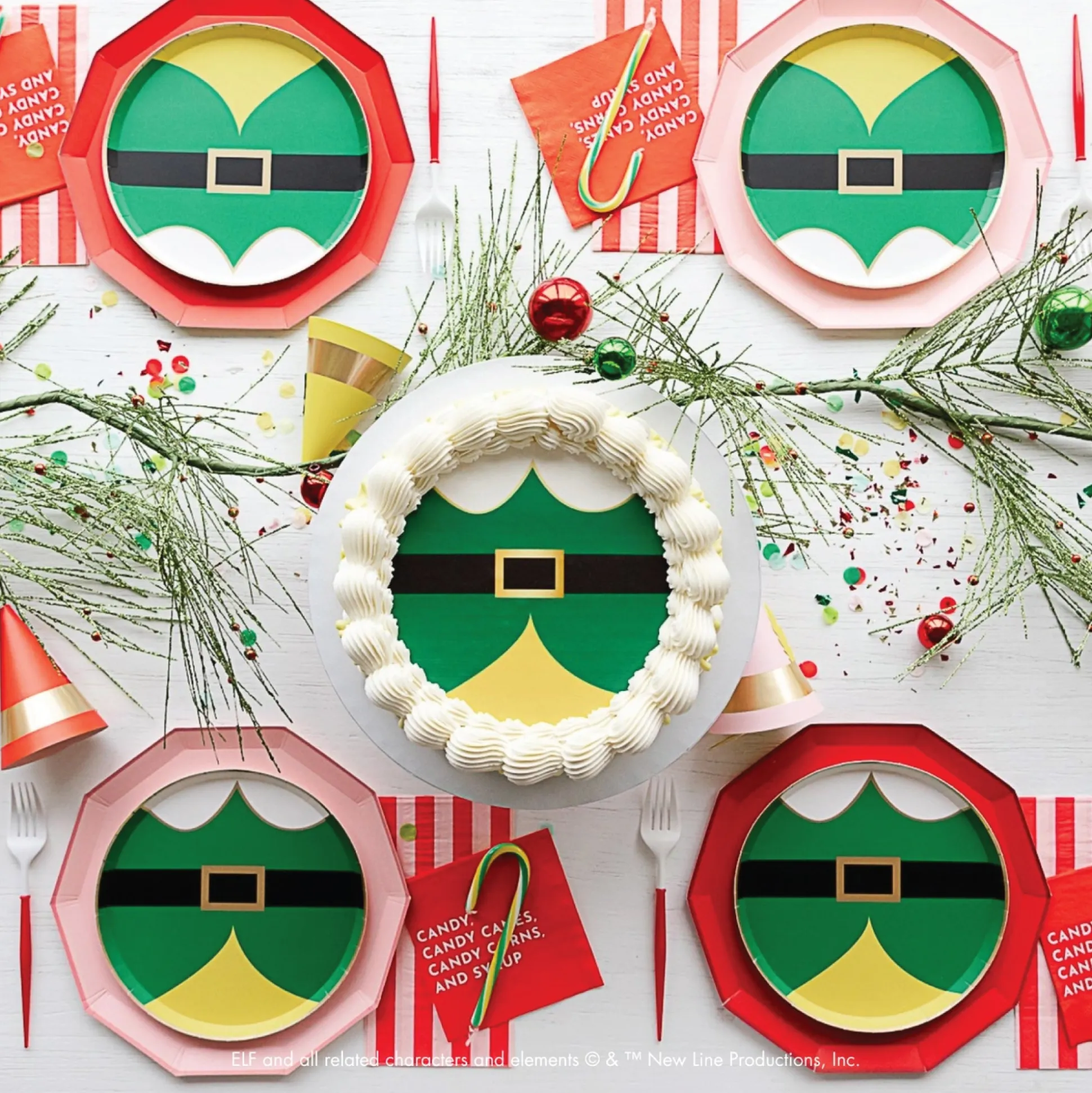 Green Elf Dessert Plates 8ct