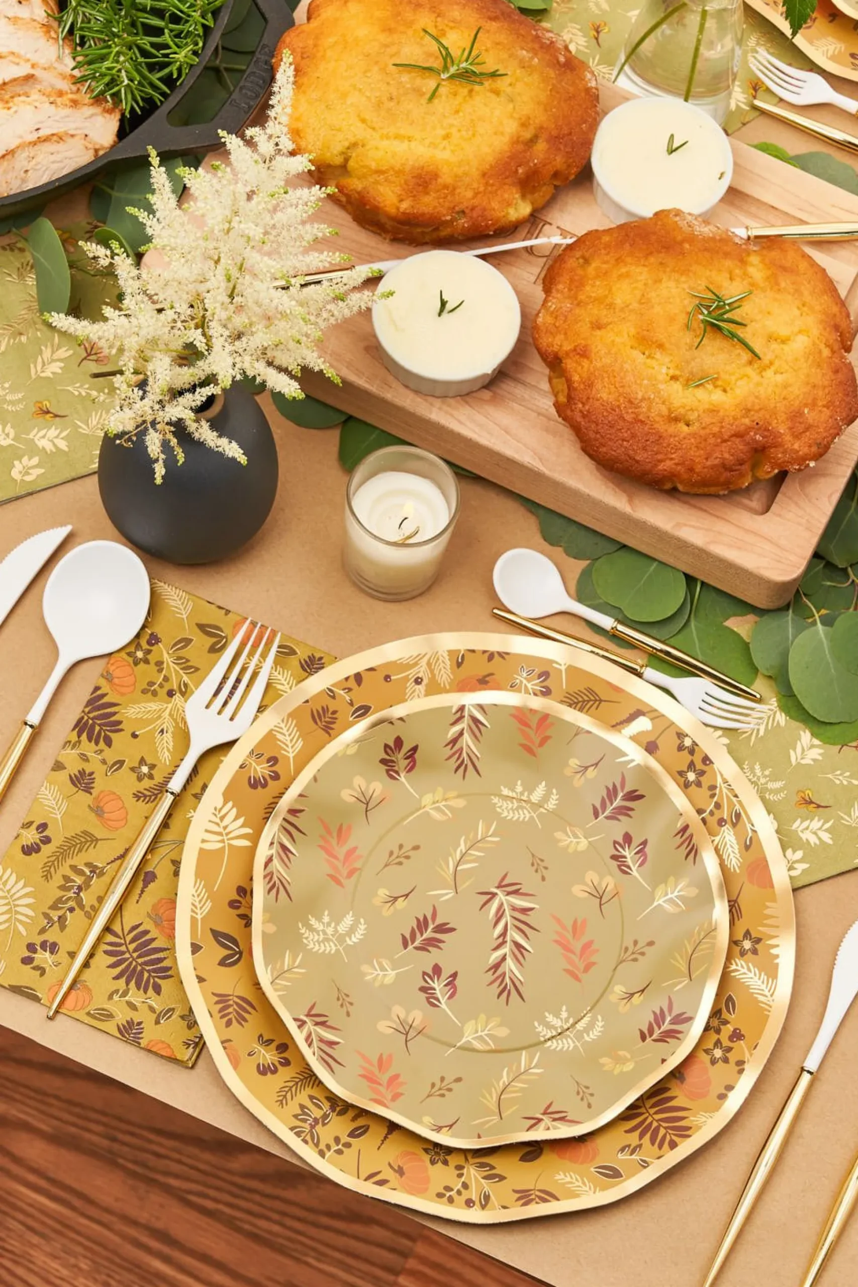 Green Harvest Dessert Napkins 20ct