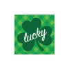 Green Lucky Shamrock Dessert Napkins 16ct