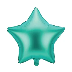 Green Star Foil Balloon 19in