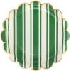 Green Striped Tennis Lunch Plate 8ct