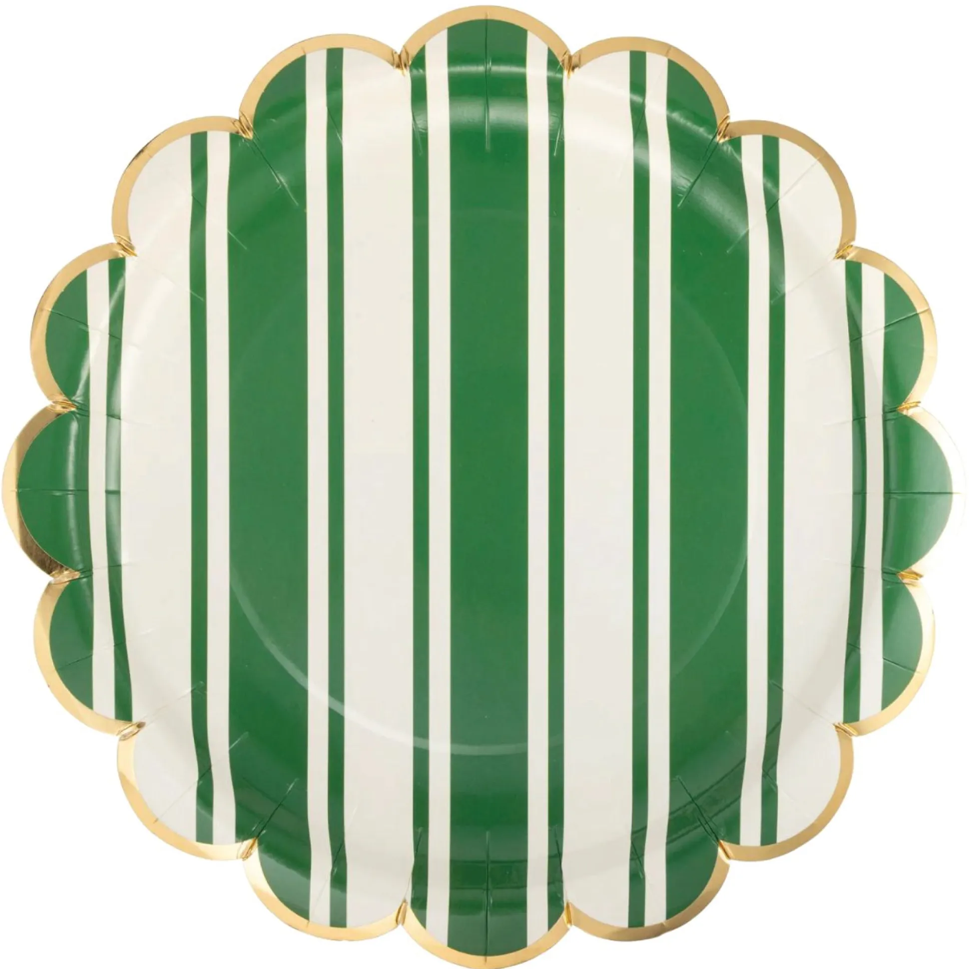 Green Striped Tennis Lunch Plate 8ct