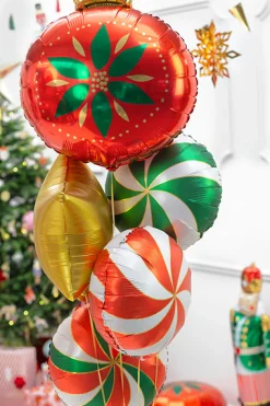 Green Swirly Lollipop Foil Balloon 14in