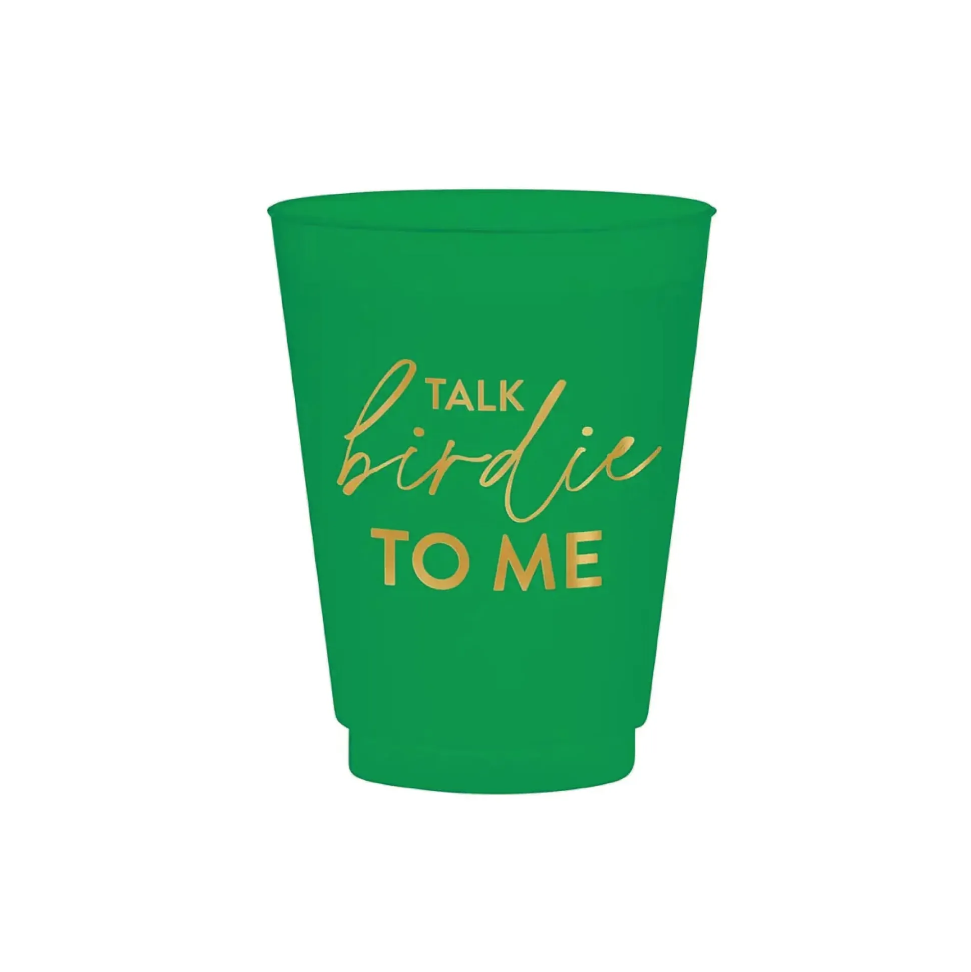 Green Talk Birdie To Me Frosted Plastic Cups 6ct