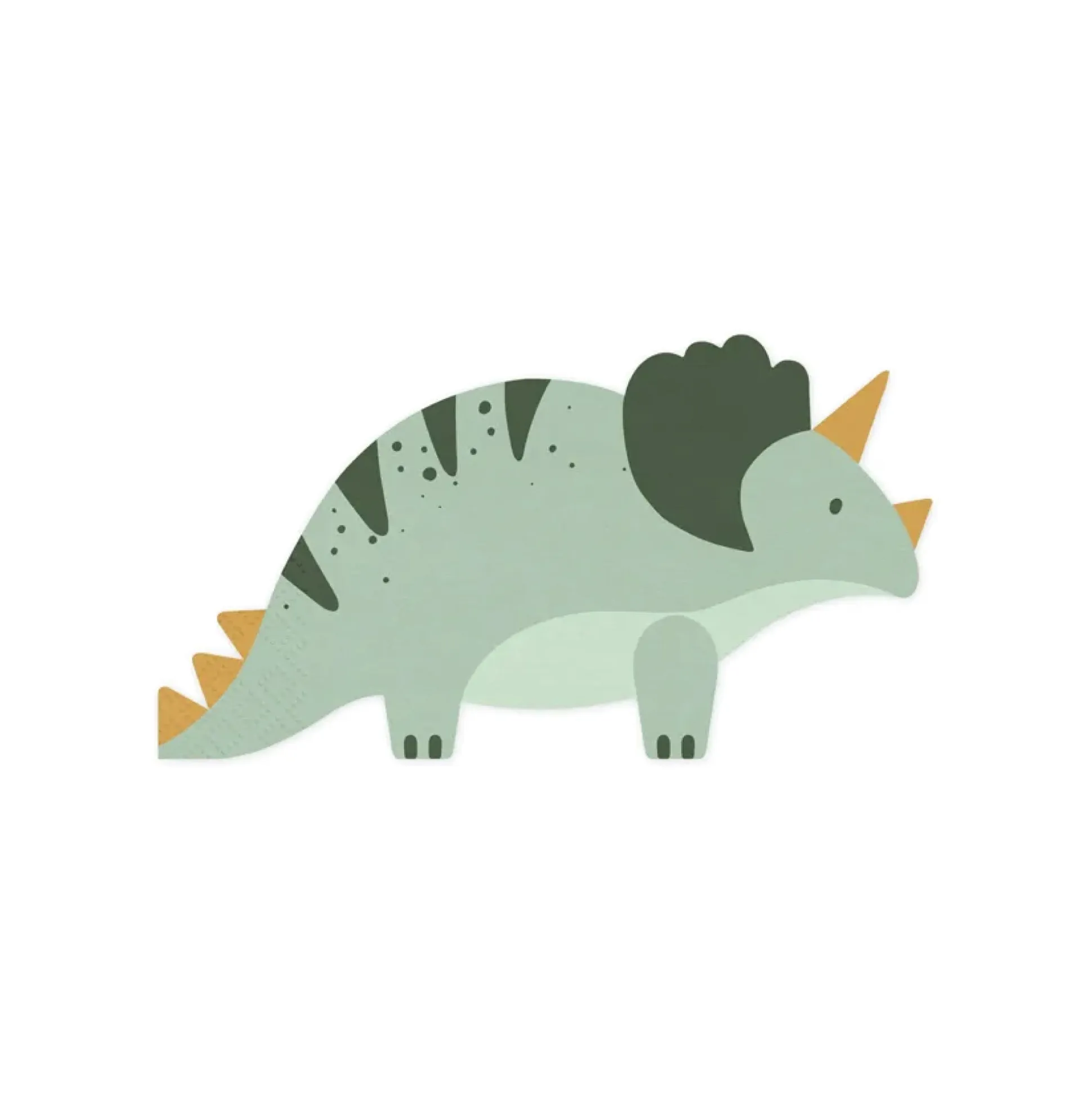 Green Triceratops Dessert Napkins 12ct