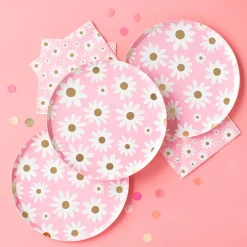 Groovy Pink Daisy Lunch Napkins 16ct