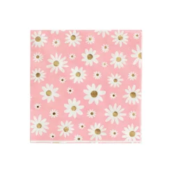 Groovy Pink Daisy Lunch Napkins 16ct