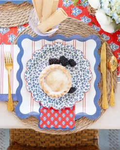 Hamptons Blue Denim Dinner Plates 8ct
