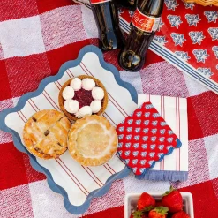 Hamptons Red Floral Dessert Napkins 24ct