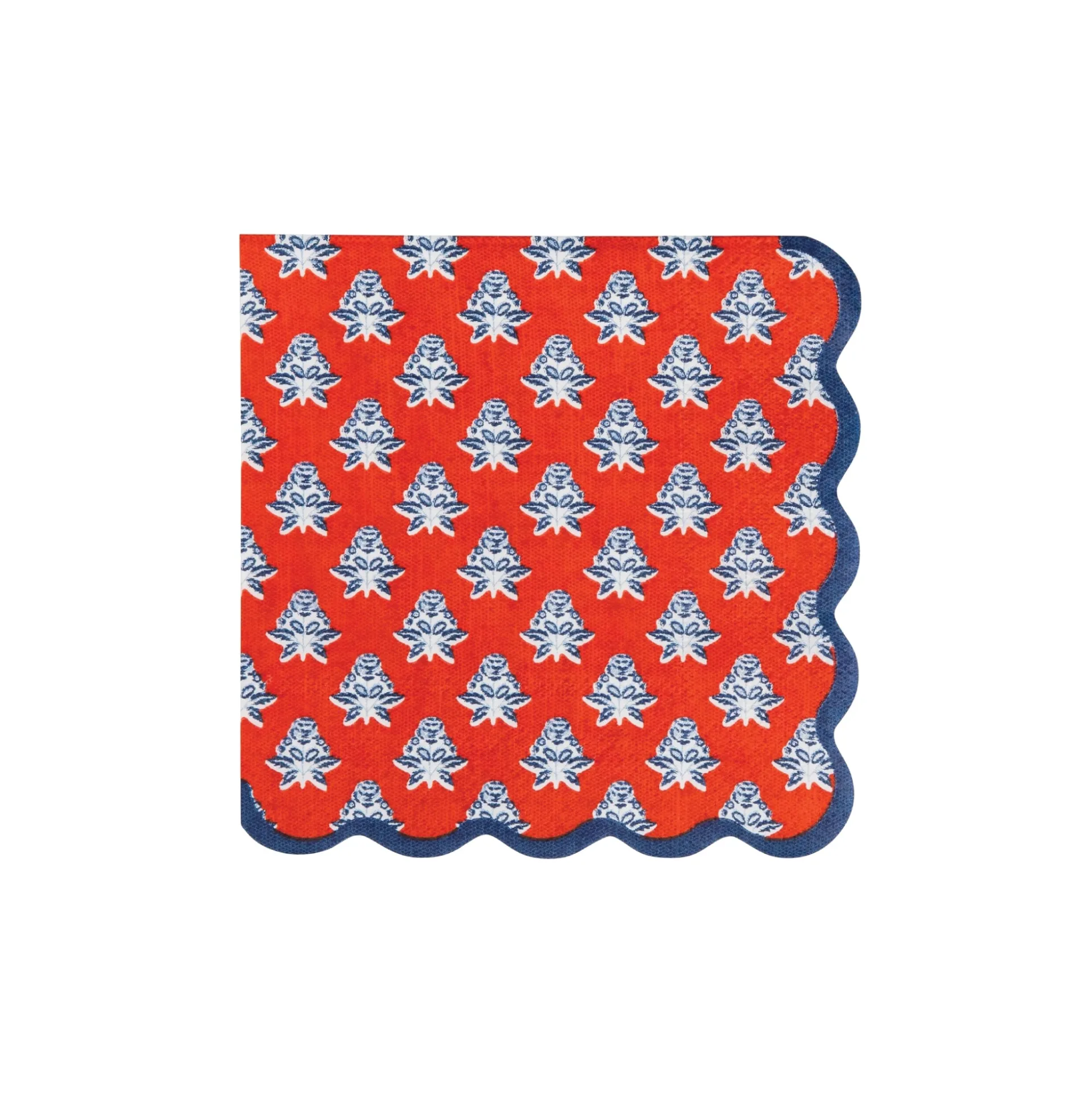 Hamptons Red Floral Dessert Napkins 24ct