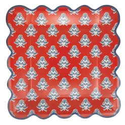 Hamptons Red Floral Lunch Plates 8ct