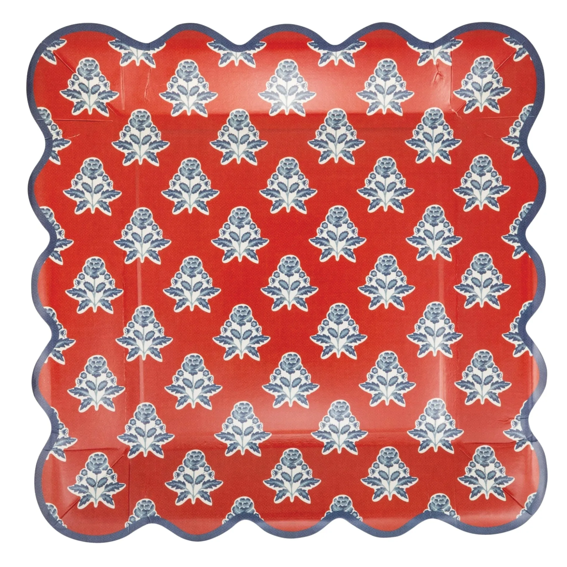 Hamptons Red Floral Lunch Plates 8ct