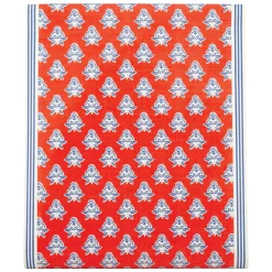 Hamptons Red Floral Paper Table Runner 10ft