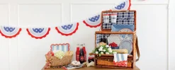 Hamptons Stripes & Scalloped Paper Cups 8ct
