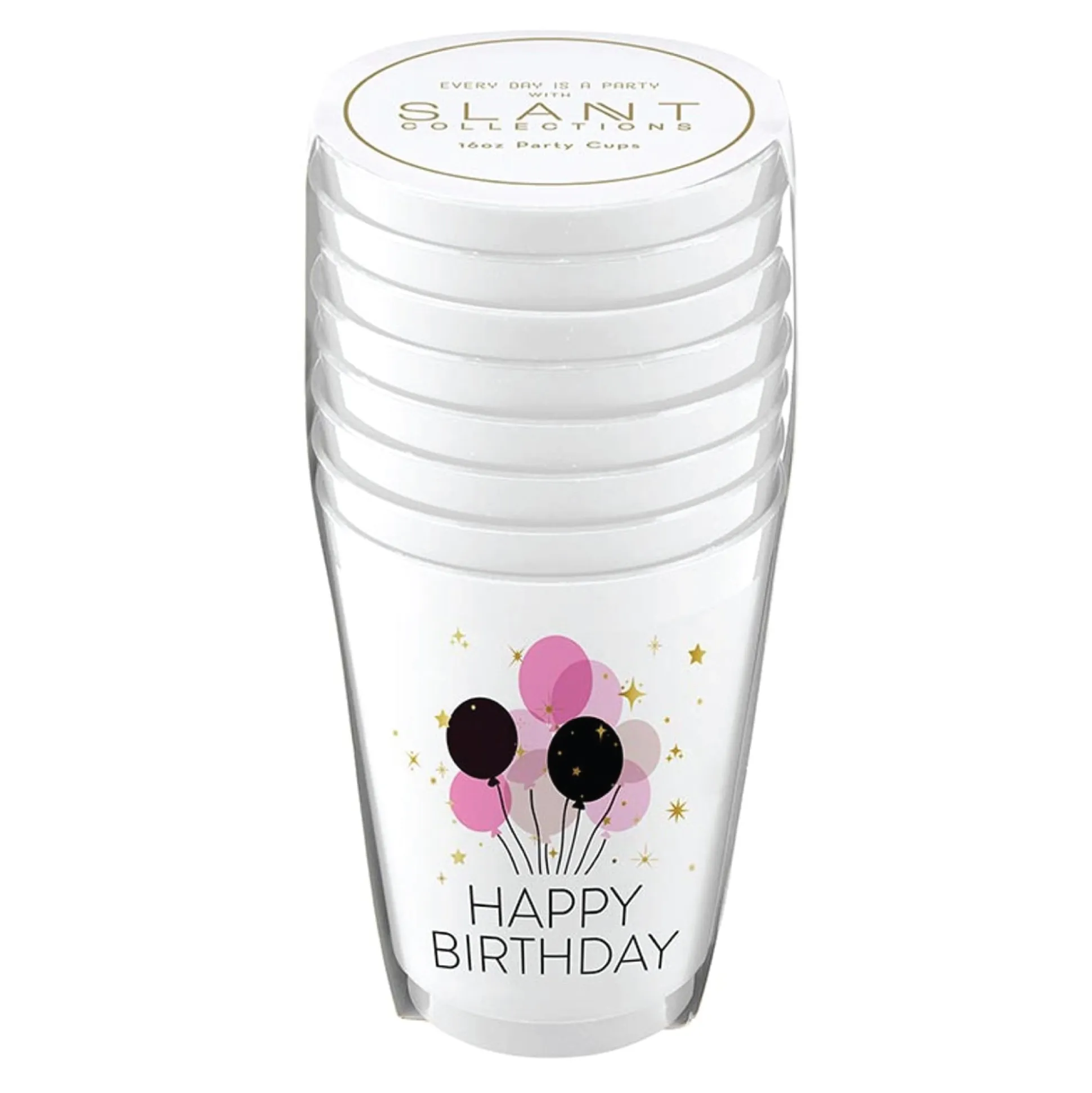 Happy Birthday Frosted Plastic Cups 8ct