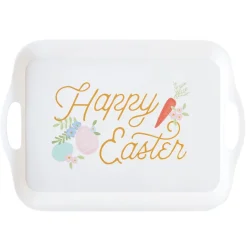 Happy Easter Reusable Bamboo Serving Tray 1ct