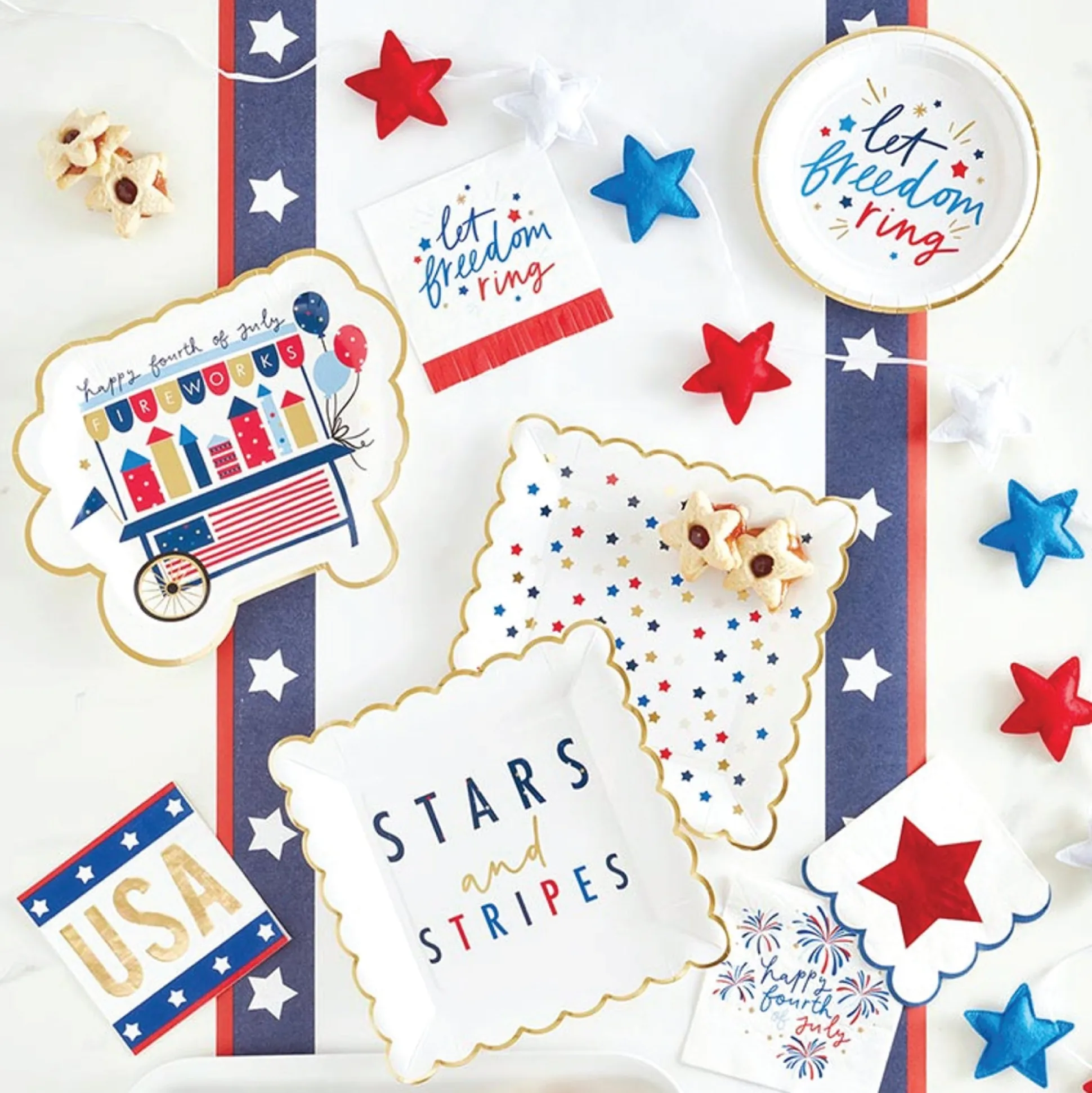 Happy Fourth of July Dessert Napkins 20ct