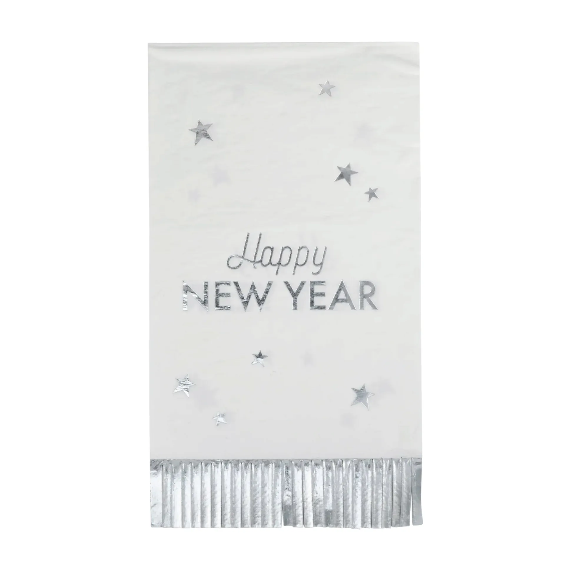 Happy New Year Fringe Paper Guest Towels 18ct