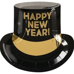 Happy New Year Hat Lunch Plates 8ct