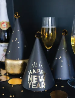 Happy New Year Party Hats 8ct