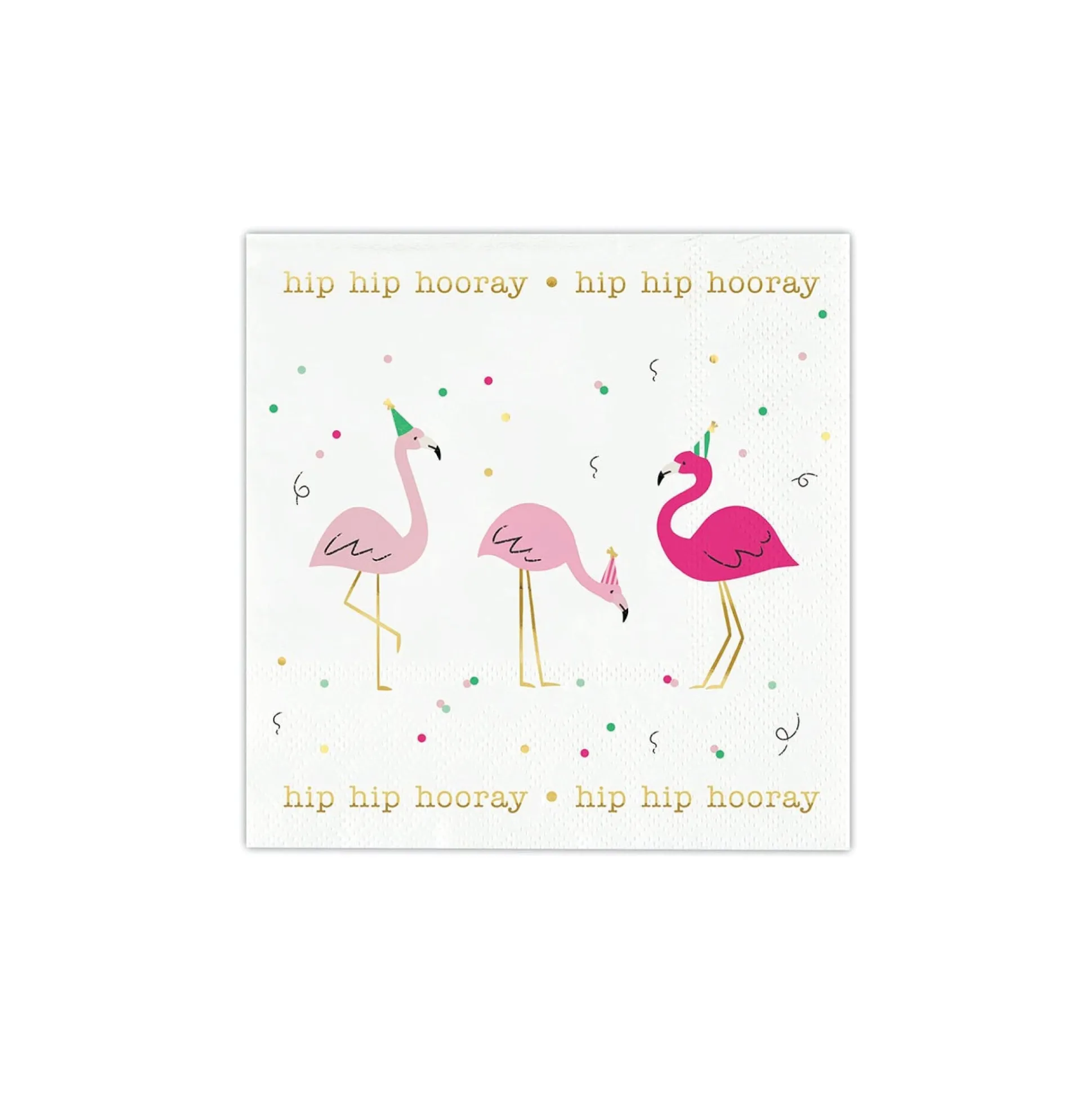 Hip Hip Hooray Flamingo Dessert Napkins 20ct