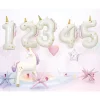 Holographic Glitter Unicorn Number One Foil Balloon 36.5in