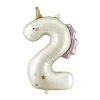 Holographic Glitter Unicorn Number Two Foil Balloon 36.5in