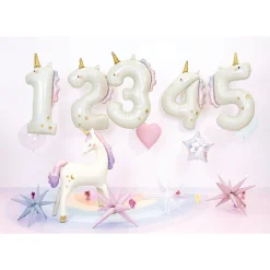 Holographic Glitter Unicorn Number Two Foil Balloon 36.5in