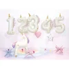 Holographic Glitter Unicorn Number Three Foil Balloon 36.5in