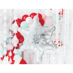 Holographic Snowflake Balloon 22in