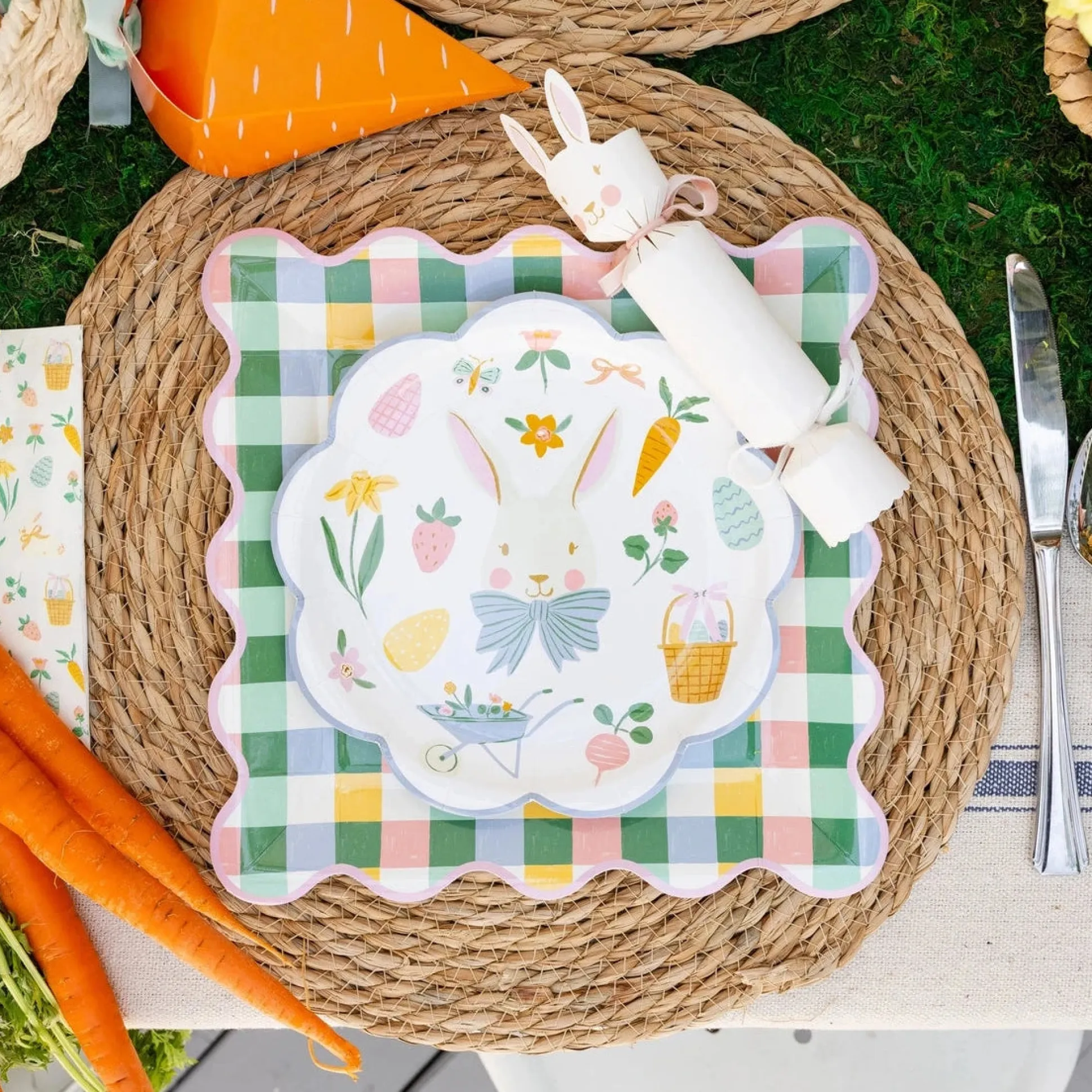 Hopscotch Gingham Dinner Plates 8ct