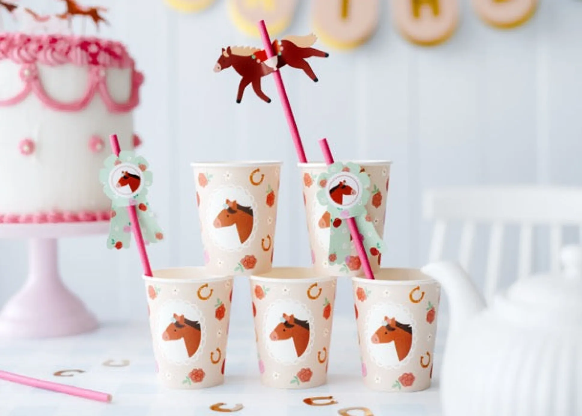 Horse Paper Straws 6ct