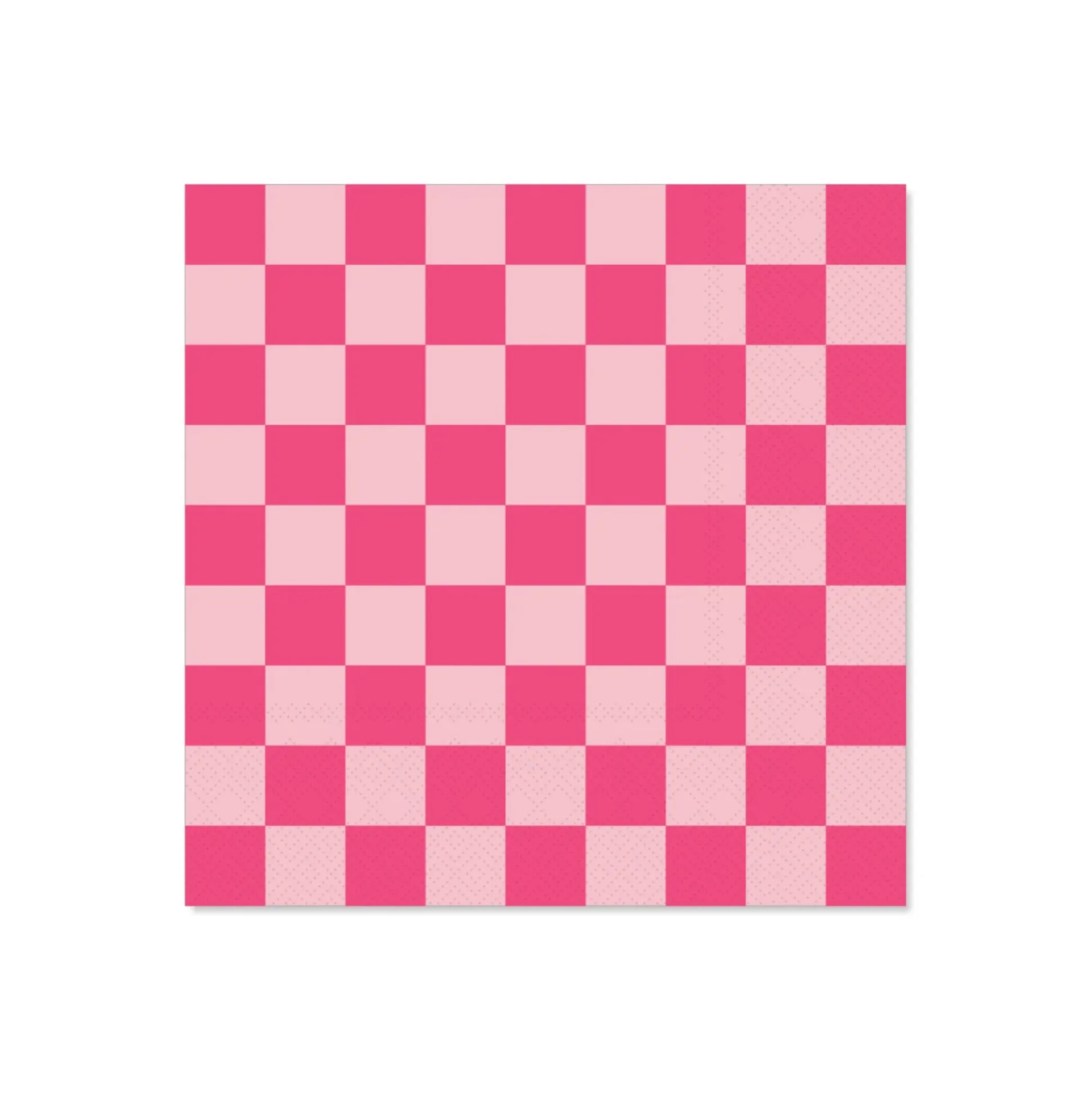 Hot Pink Checkered Lunch Napkins 20ct