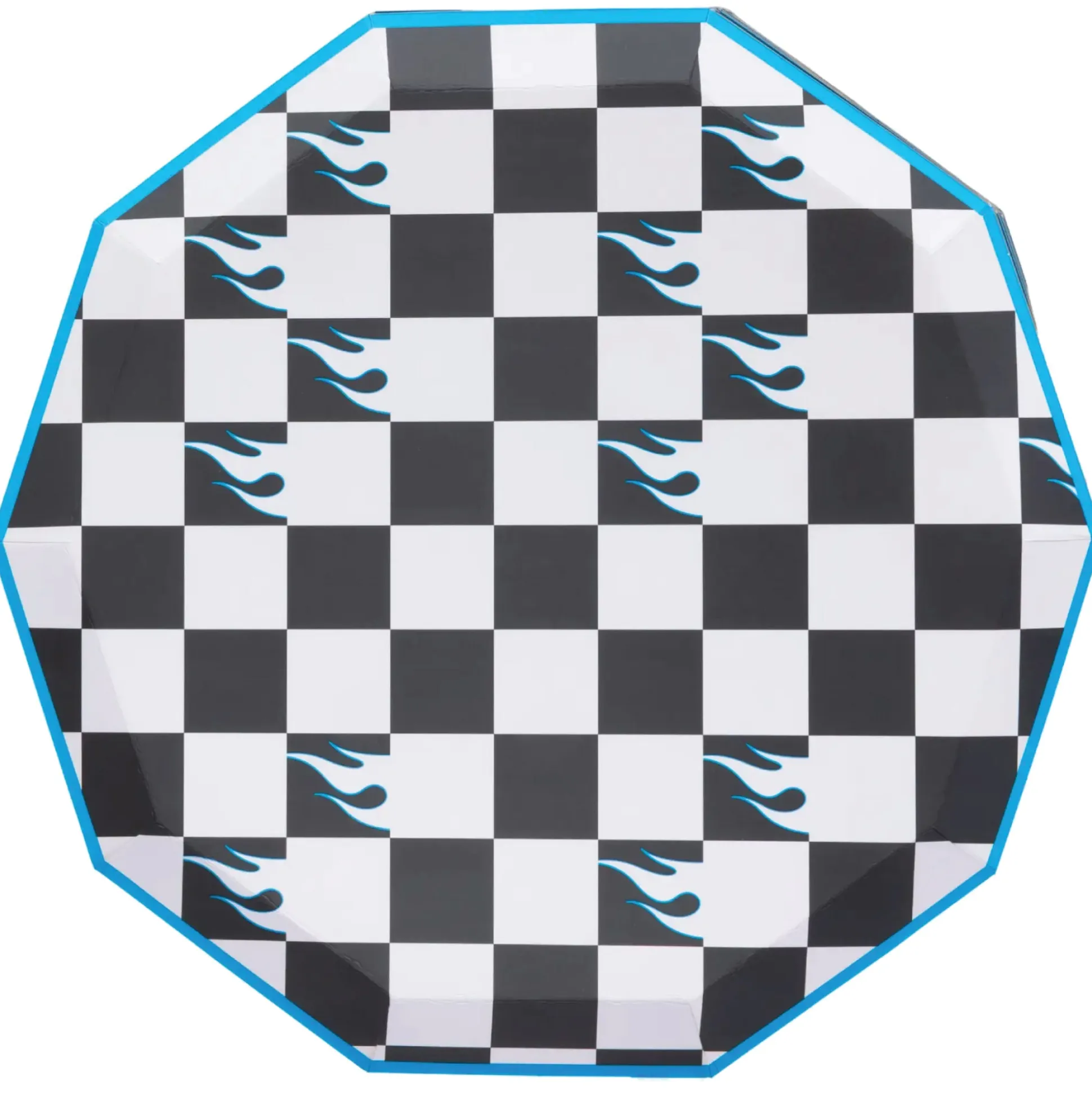 Hot Wheels™ Black Checker Dinner Plates 8ct