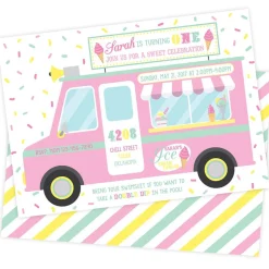 Ice Cream Birthday Party Invitation