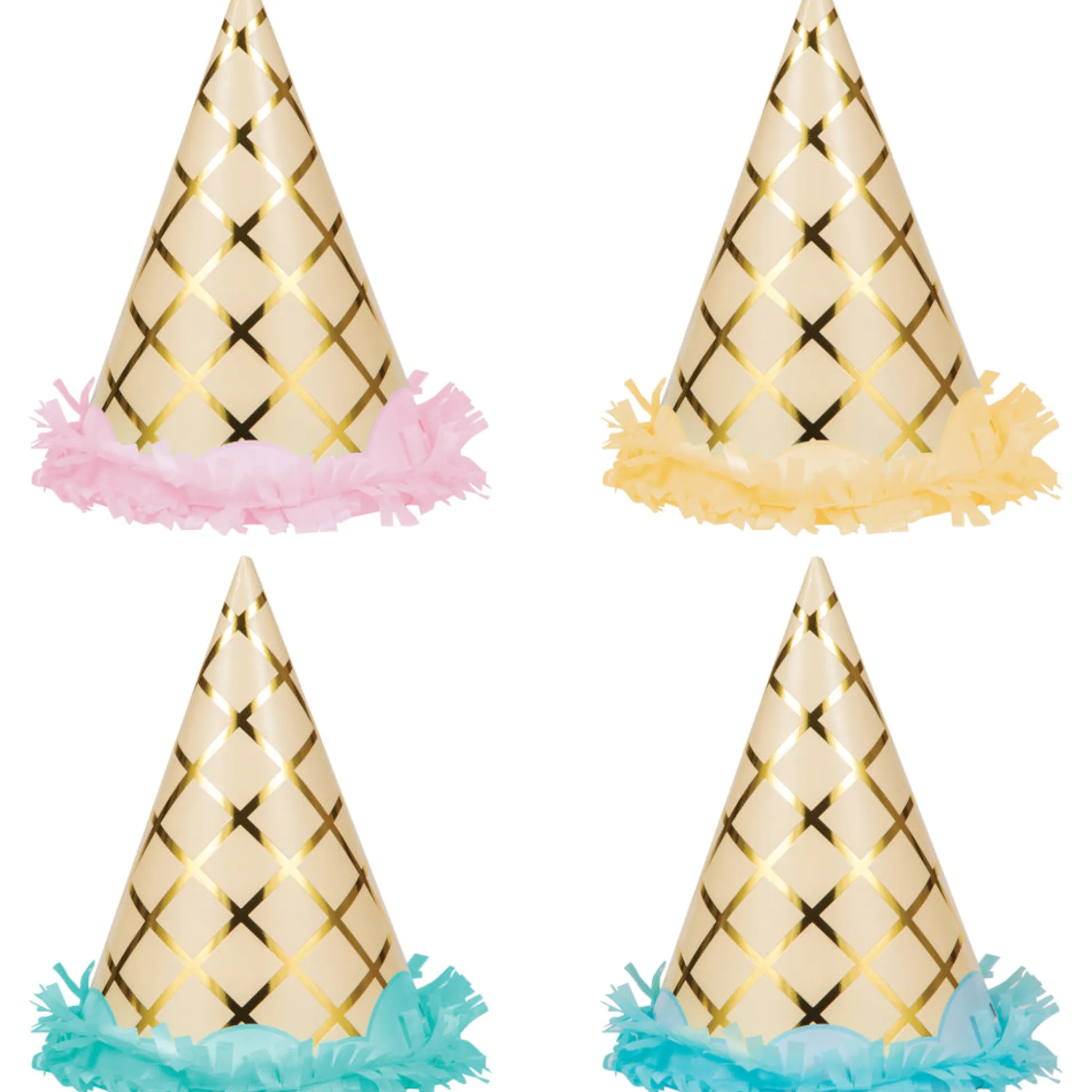 Ice Cream Cone Party Hats 8ct