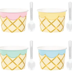 Ice Cream Cups with Spoons 8ct