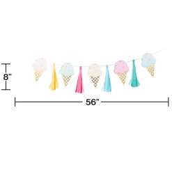 Ice Cream Tassel Banner 6.4ft
