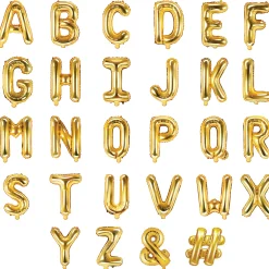 14in Air-Filled Gold Letter Balloon