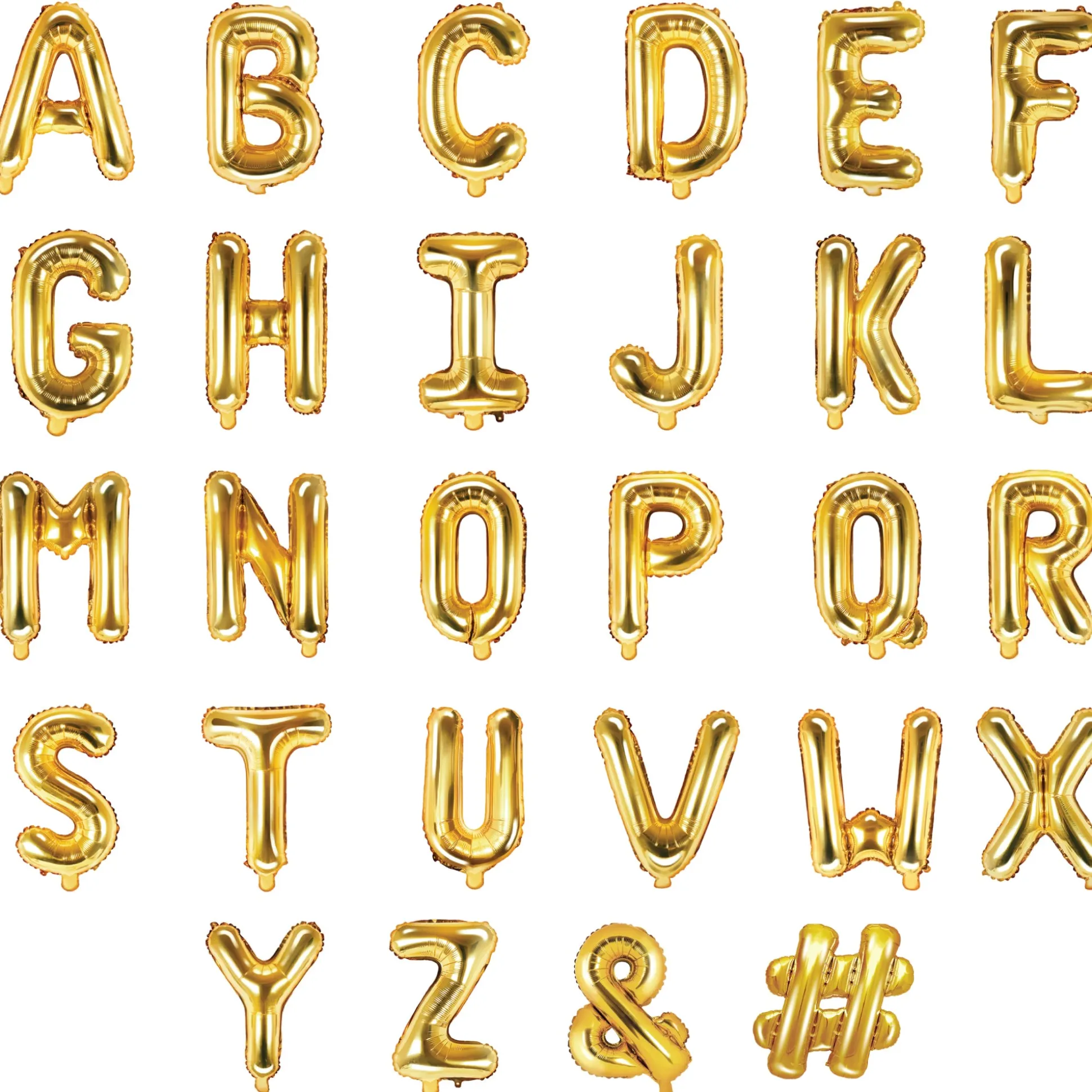 14in Air-Filled Gold Letter Balloon