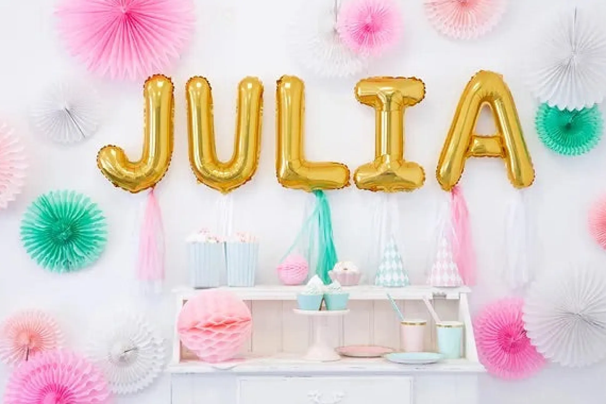 14in Air-Filled Gold Letter Balloon