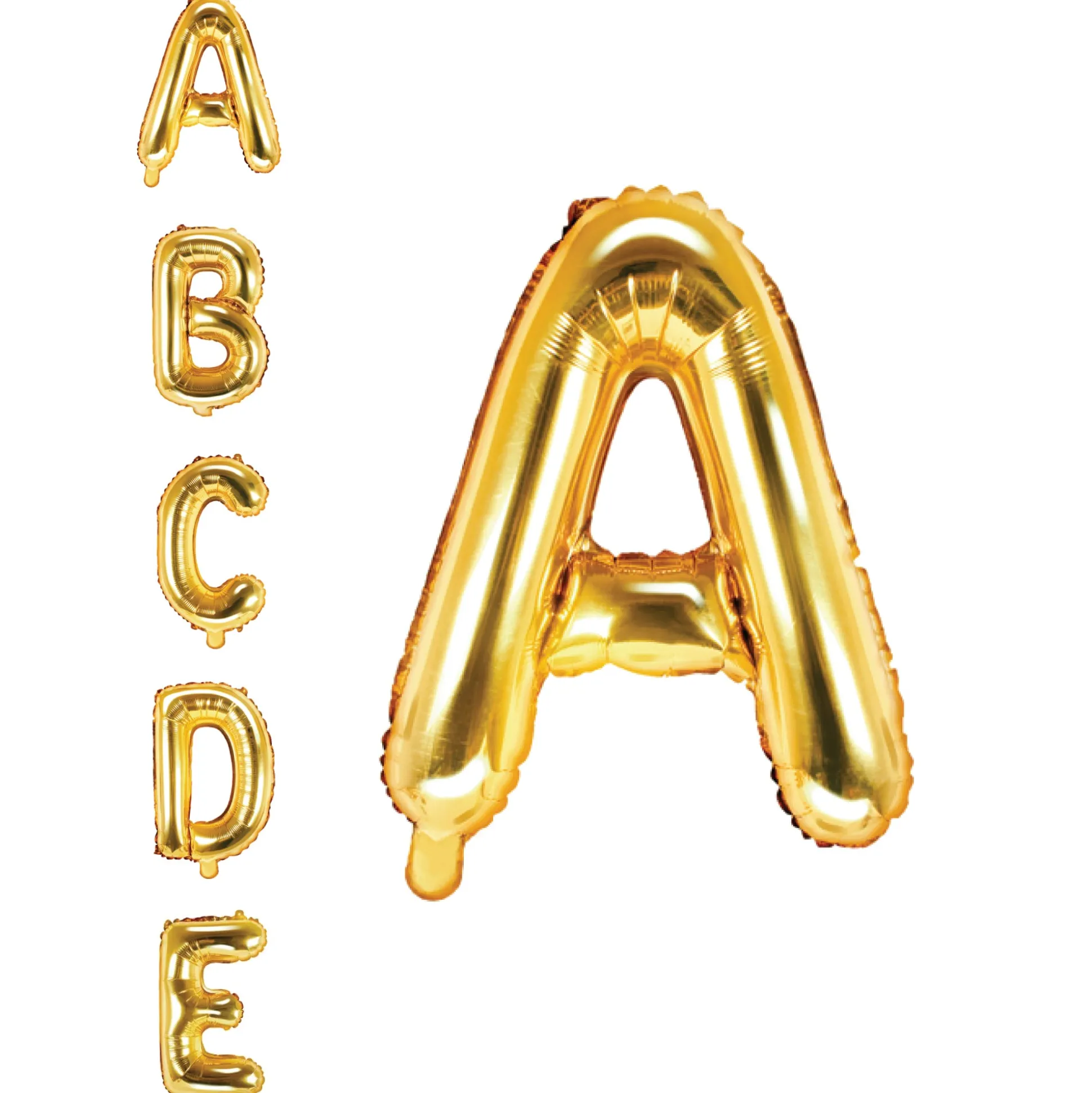 14in Air-Filled Gold Letter Balloon