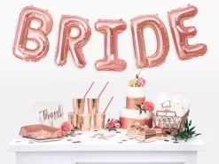 14in Air-Filled Rose Gold Letter Balloon