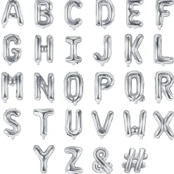 14in Air-Filled Silver Letter Balloon