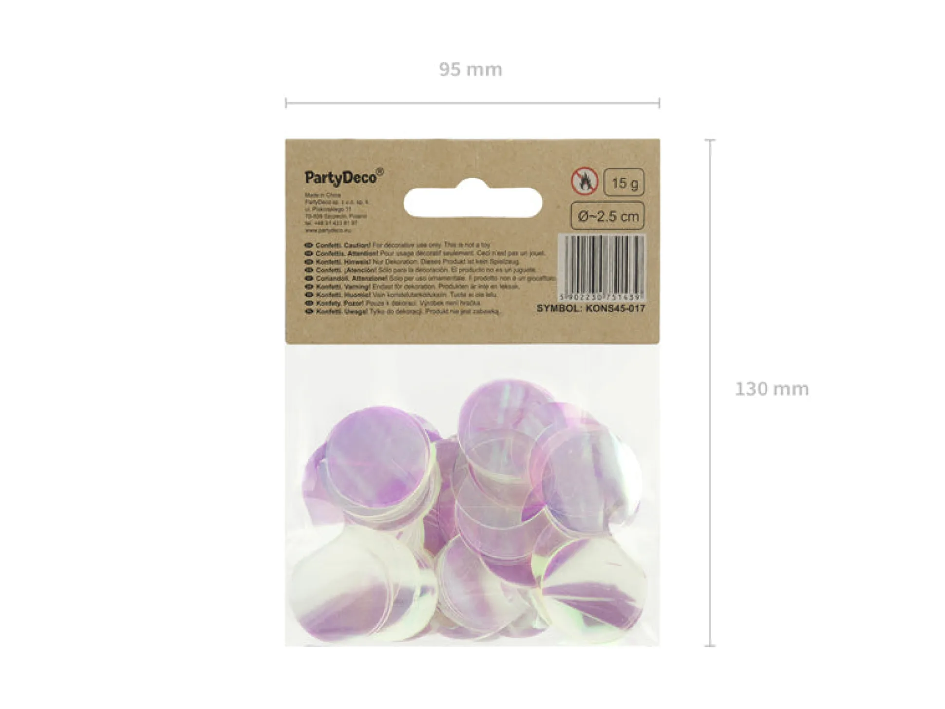 Iridescent Circle Confetti